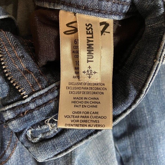 Seven‎ 7 Tummyless Women's Plus Size 24W Jeans Denim Straight High Rise Skinny - Picture 6 of 9